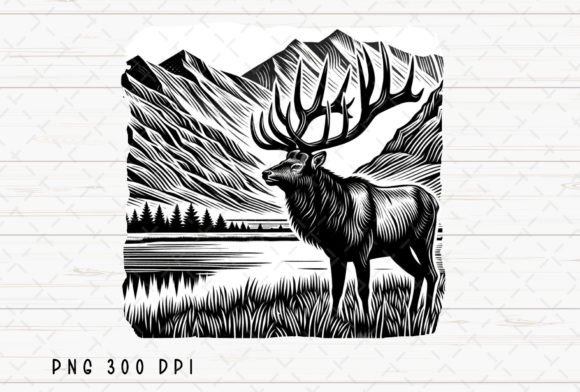 Elk Deer Hunting Silhouette PNG Graphic Illustrations By Flora Co Studio