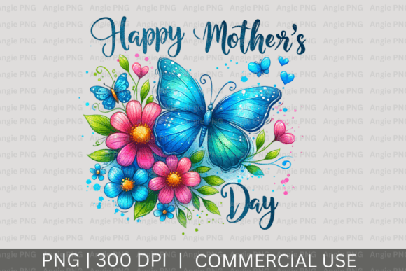 Happy Mother's Day Floral PNG Clipart Graphic Crafts By angela39503