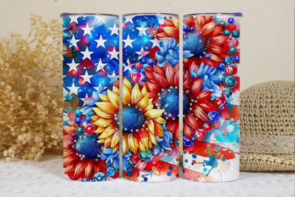 4th of July Tumbler Wrap Graphic Crafts By BonnyDesign