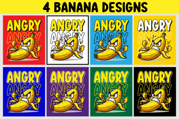 Banana T Shirt Design| Angry Banana No-4 Graphic Print Templates By Trendy t-shirt