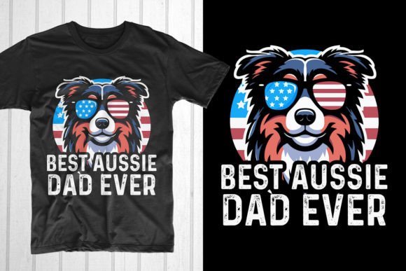 Best Aussie Dad Ever Graphic T-shirt Designs By T-Shirt Pond