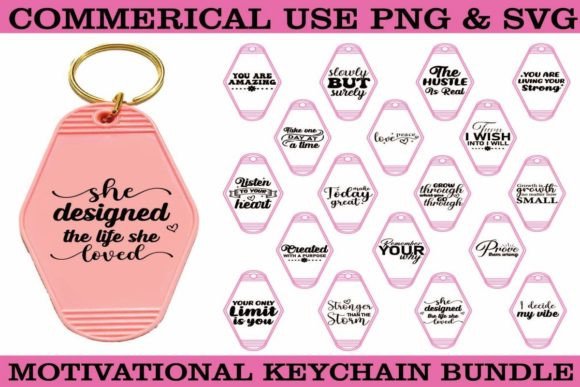 Motivational Keychain SVG Bundle Graphic Crafts By DigidesignWorld