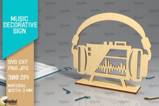 Music Decorative Signs Laser Cut Bundle Graphic 3D SVG By Digital Idea 12