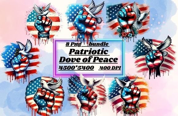Patriotic -Dove of Peace Graphic T-shirt Designs By ArtstudioXT