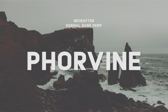 Phorvine Font Sans Serif Font Di Becrafter Studio