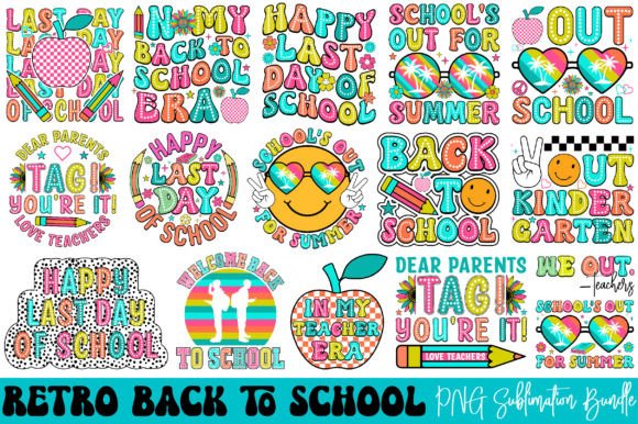 Retro Back to School PNG Sublimation Bun Gráfico Manualidades Por Craft Artist
