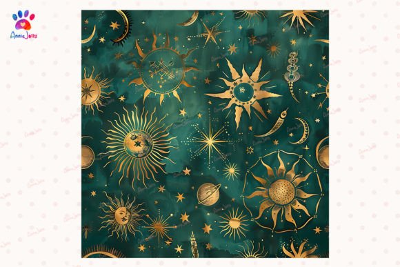 Astrological Background 8 Graphic Print Templates By AnnieJolly