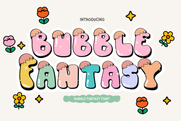 Bubble Fantasy Decorative Font By VividDoodle