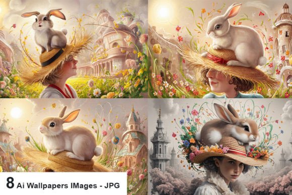 Bunny's Whimsical Haven Gráfico Generados por IA Por BreakingDots