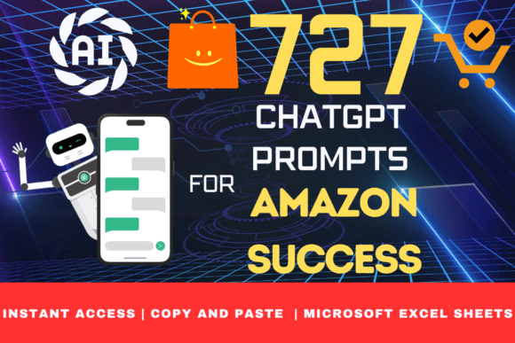 ChatGPT Prompts for Amazon Success Graphic AI Graphics By Chromatic Charm