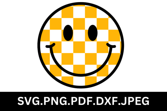 Checkered Smiley Face Gráfico Ilustraciones Imprimibles Por file downloads