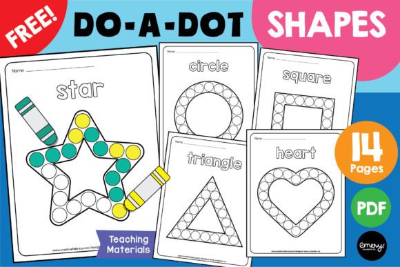 Do-a-Dot | Dot Marker Shape Printables Grafik Kindergarten Von Emery Digital Studio