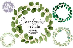 Eucalyptus Wreath 4 PNG Wedding Clip Art Graphic Illustrations By clipArtem 1