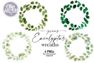 Eucalyptus Wreath 4 PNG Wedding Clip Art Graphic Illustrations By clipArtem 3