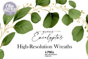 Eucalyptus Wreath 4 PNG Wedding Clip Art Graphic Illustrations By clipArtem 7