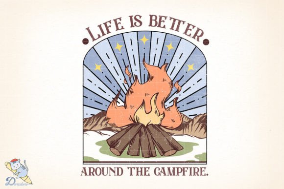 Life is Better Around the Campfire PNG Illustration Artisanat Par Dori Story