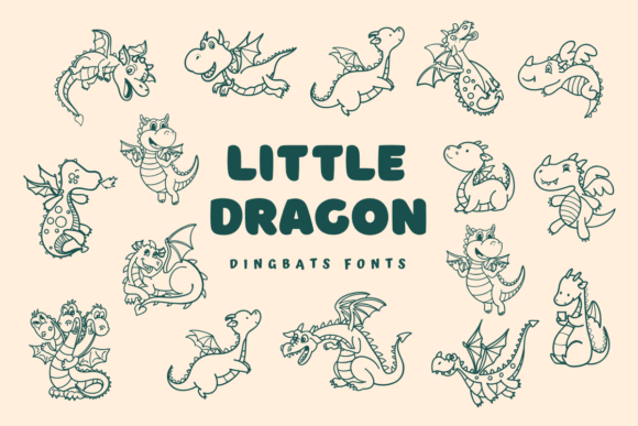 Little Dragon Dingbats Font By Nun Sukhwan
