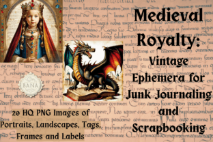 Medieval Royalty: Vintage Ephemera Set Illustration Illustrations Imprimables Par Biljana Đaković 1