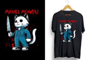 Michael Meowers Funny Cat PNG Graphic T-shirt Designs By ORMCreative