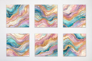 Pastel Pink and Blue Alcohol Ink Designs Graphic Backgrounds By jallydesign 2