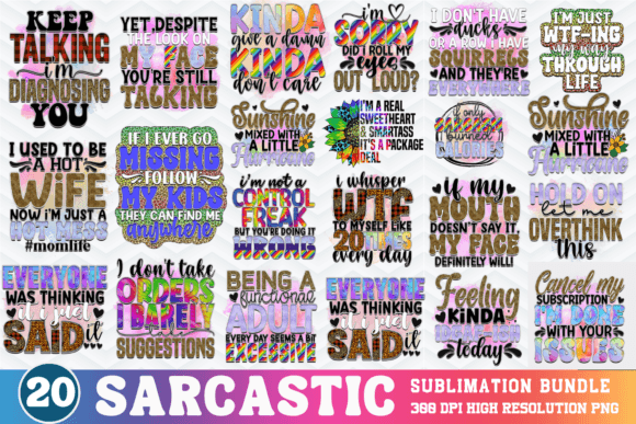 Sarcastic Sublimation Bundle Graphic Crafts By CraftArt
