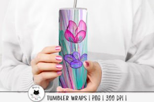 Stained Glass Floral Tumbler Designs Graphic Crafts By Ivy’s Creativity House 6