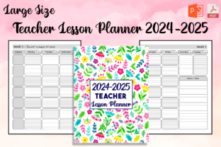 Teacher Lesson Planner 2024-2025 Graphic KDP Interiors By Ilyas Designs 1