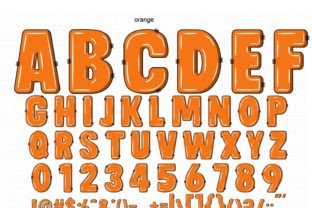 Orange Color Fonts Font By Kik Design 2
