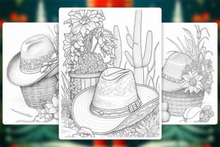 Easter Basket Hat Coloring Book - 100 Graphic Coloring Pages & Books Adults By ekradesign 2
