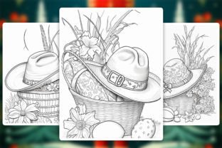 Easter Basket Hat Coloring Book - 100 Graphic Coloring Pages & Books Adults By ekradesign 3