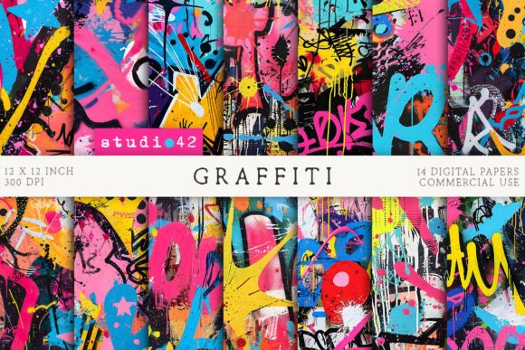 Graffiti Background, Graffiti Backdrop Graphic Textures By DreamStudio42