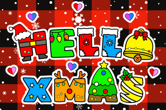 Hello Xmas Decorative Font By Kalilaart