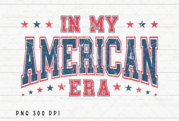 In My American Era Retro 4th July PNG Graphic Illustrations By Flora Co Studio