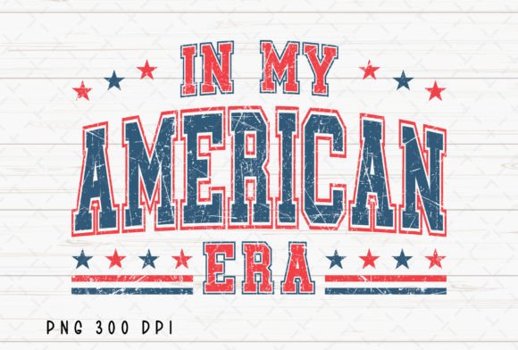 In My American Era Retro 4th of July PNG Graphic Illustrations By Flora Co Studio