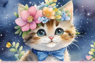 Kitten on the Floral Boat Graphic Illustrations By studioplanetpaper 2