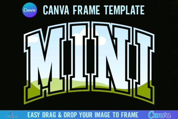 Mini Varsity Canva Template Frame Mama Gráfico Artesanato Por 2B Designs