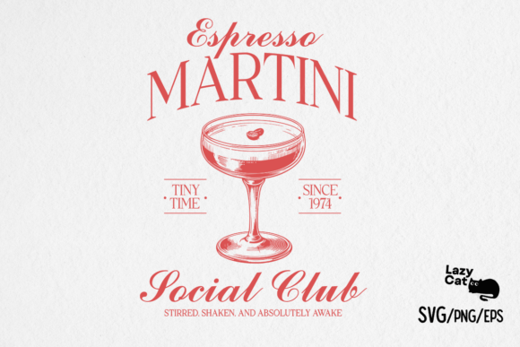 Summer Espresso Martini Cocktail SVG PNG Graphic Crafts By Lazy Cat