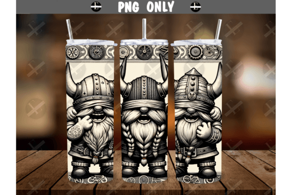 Viking Gnomes Fun Tumbler Wraps PNG Graphic Illustrations By EpicDigitalArtStudio