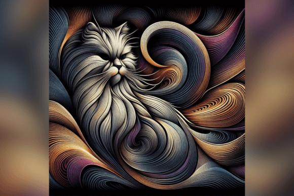 Abstract Cat Elegance Background Gráfico Fondos Por Endrawsart