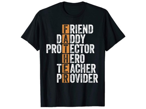 Friend Daddy Father's Day T-Shirt Graphic T-shirt Designs By PODxDESIGNER