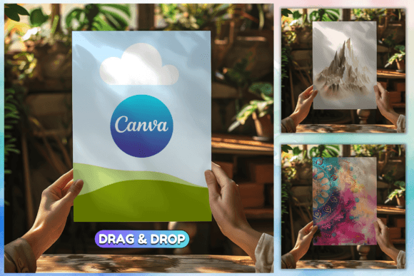 Poster Mockup Canva Wall Art Template Graphic Product Mockups By LostDeLucky