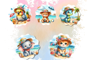 Summer Beach Animals Clipart Summer Png Graphic Illustrations By Artistic Revolution 10