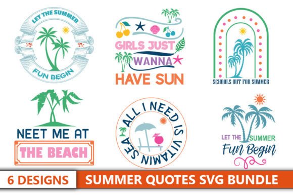 Summer Quote Svg Bundle Graphic Print Templates By Design Tech