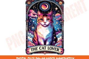 The Cat Lover Tarot, Tuxedo Cat Lover Graphic T-shirt Designs By DeeNaenon 2