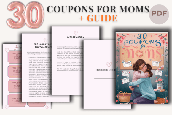 30Coupons for Moms Ebook 8 Per Page Graphic KDP Interiors By Nora as