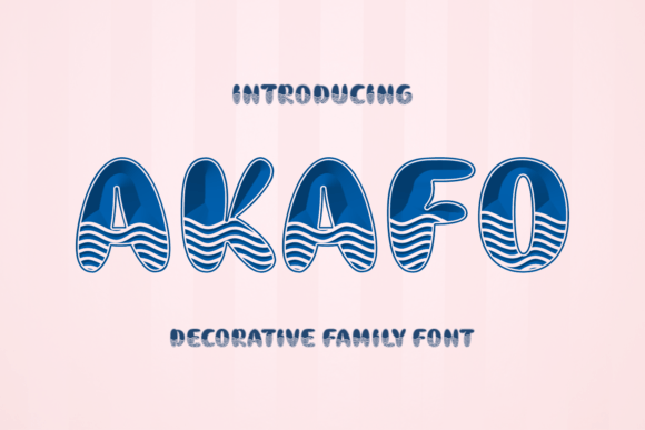 Akafo Decoratieve Fonts Font Door Yan (7NTypes)