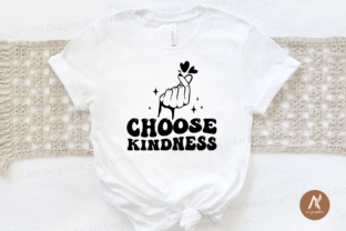 Choose Kindness Wavy SVG Grafik T-shirt Designs Von AN Graphics 2