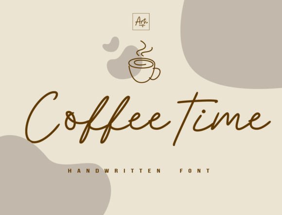 Coffee Time Czcionki Skryptowe Czcionka Przez Art cafe