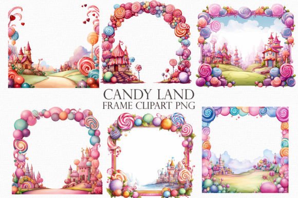 Colorful Candy Land Clipart Frame,53 PNG Graphic AI Transparent PNGs By Mehtap Aybastı