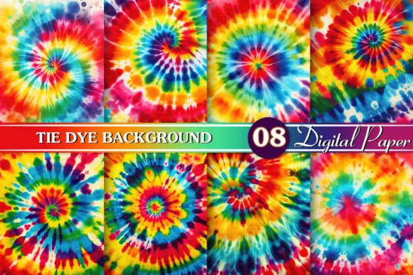 Colorful Tie Dye Background Grafika Tła Przez Magic World